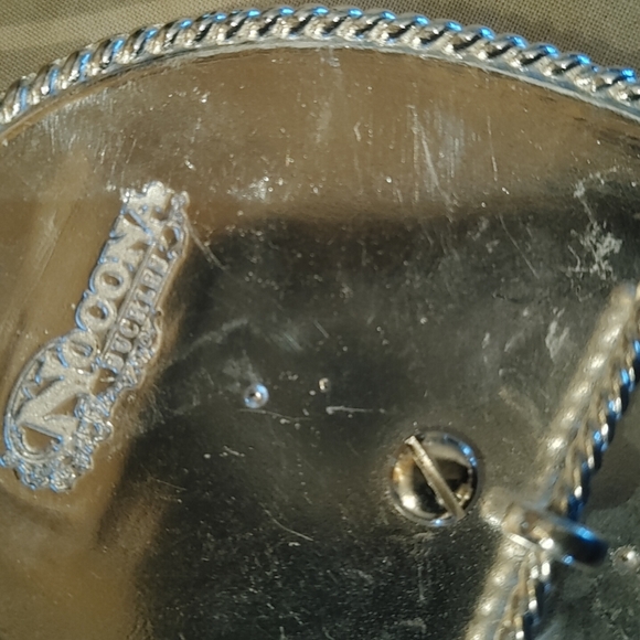 Western Silver Plate Belt Buckle with End of the Trail Indian - Picture 4 of 5